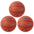 Champion Sports Mini Rubber Basketball, Orange, Size 3, PK3 RBB5